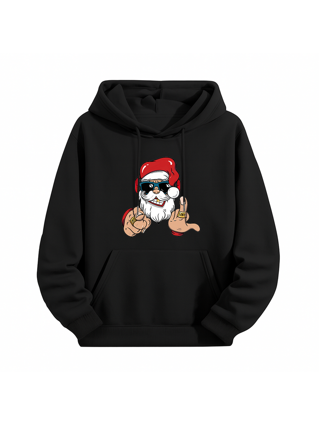 Trendy Santa Christmas Theme Hoodie