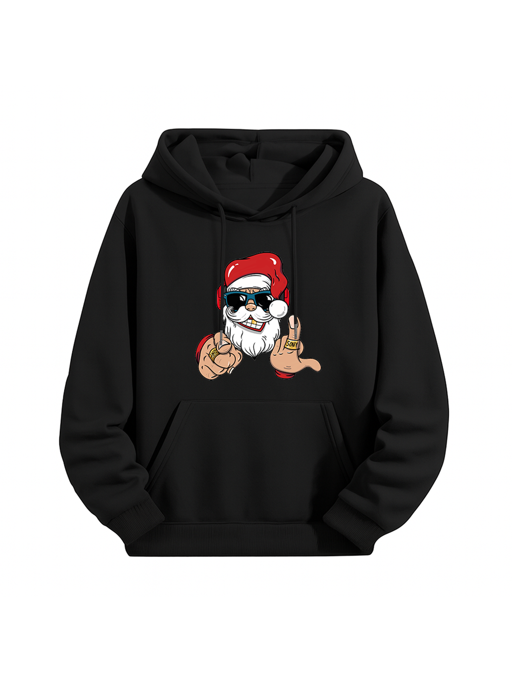Trendy Santa Christmas Theme Hoodie