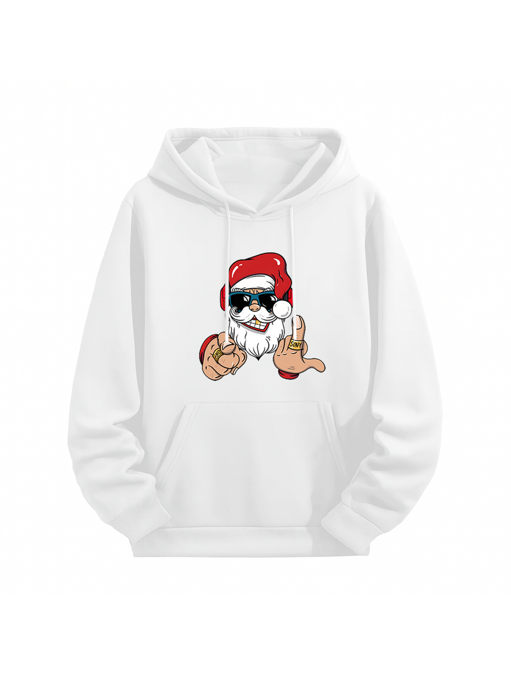 Trendy Santa Christmas Theme Hoodie