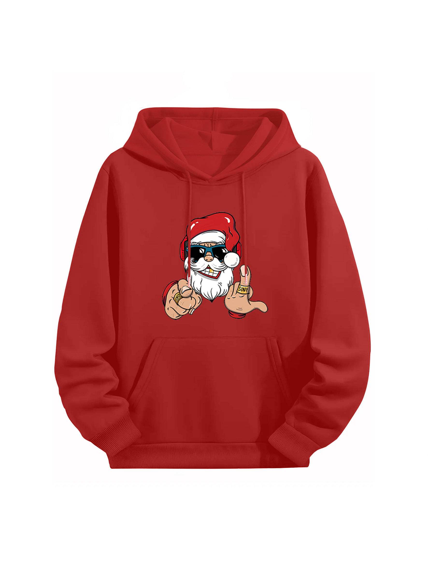 Trendy Santa Christmas Theme Hoodie