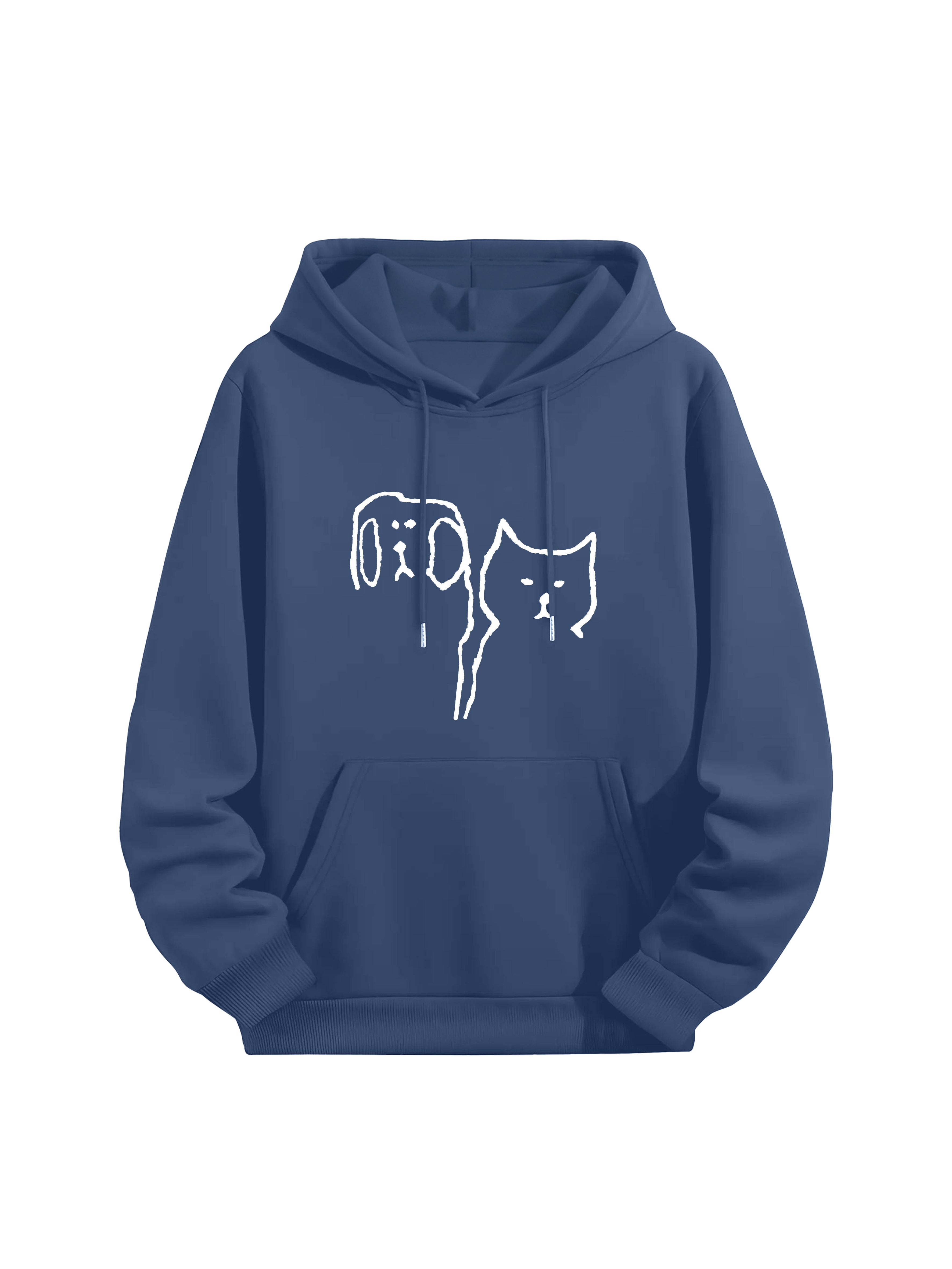 Couple’s Dog & Cat Graphic Hoodies