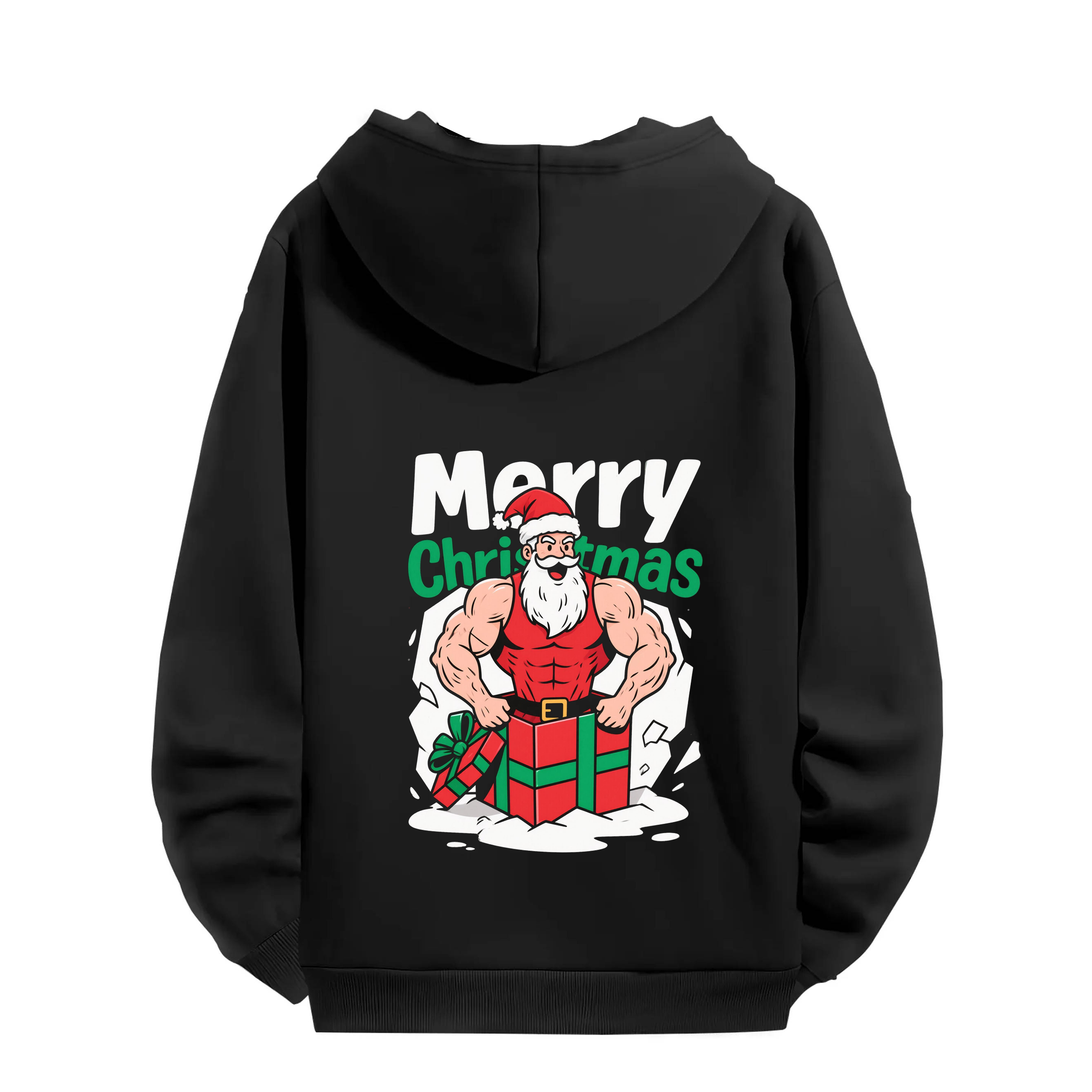 Funky Muscle Santa Christmas Hoodie