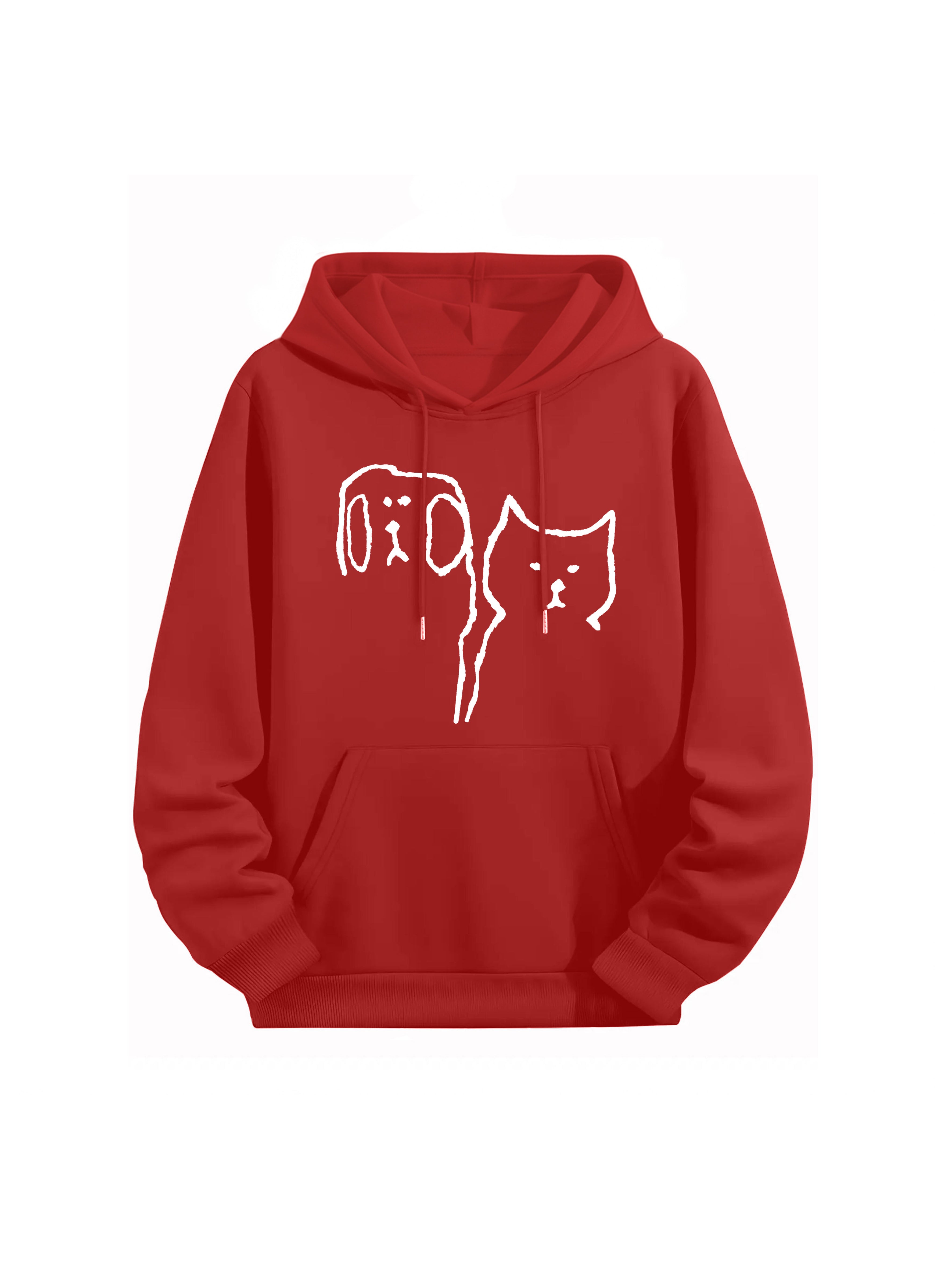 Couple’s Dog & Cat Graphic Hoodies