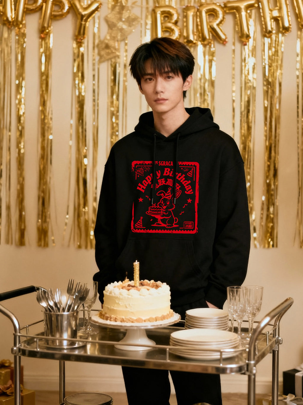 Chinese Rabbit Zodiac Birthday Hoodie