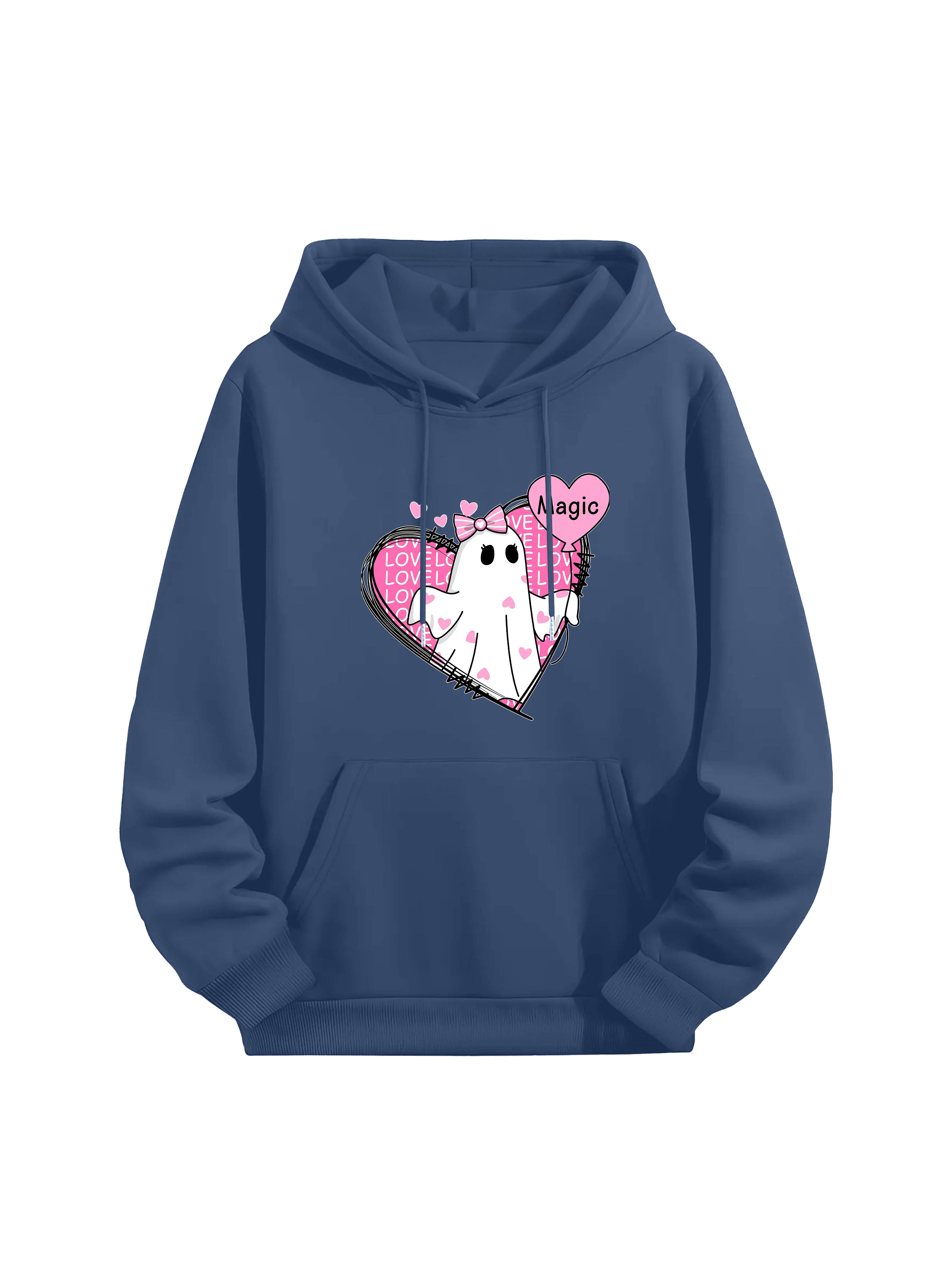 Ghost & Heart Graphic Couple Hoodies