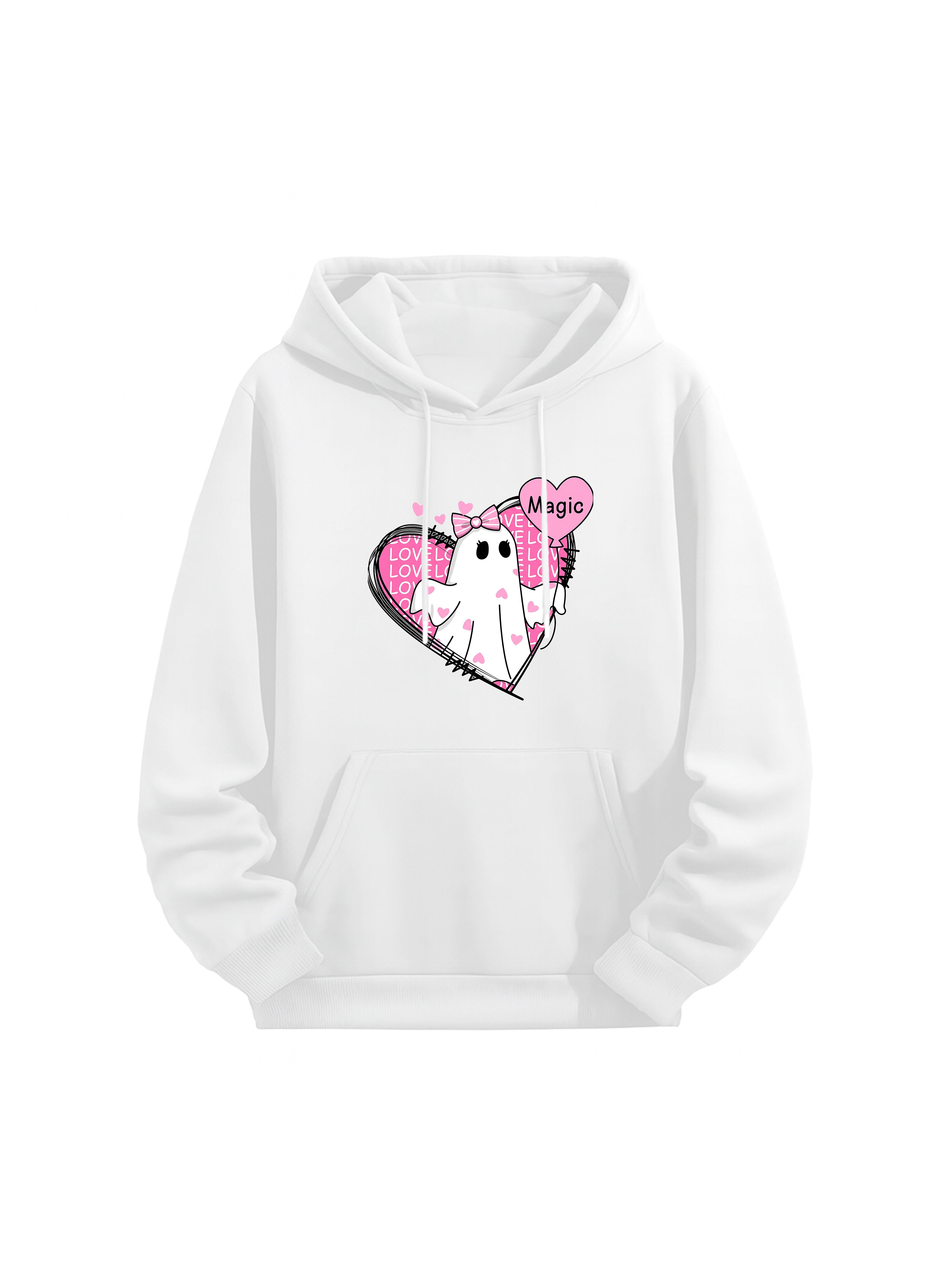 Ghost & Heart Graphic Couple Hoodies