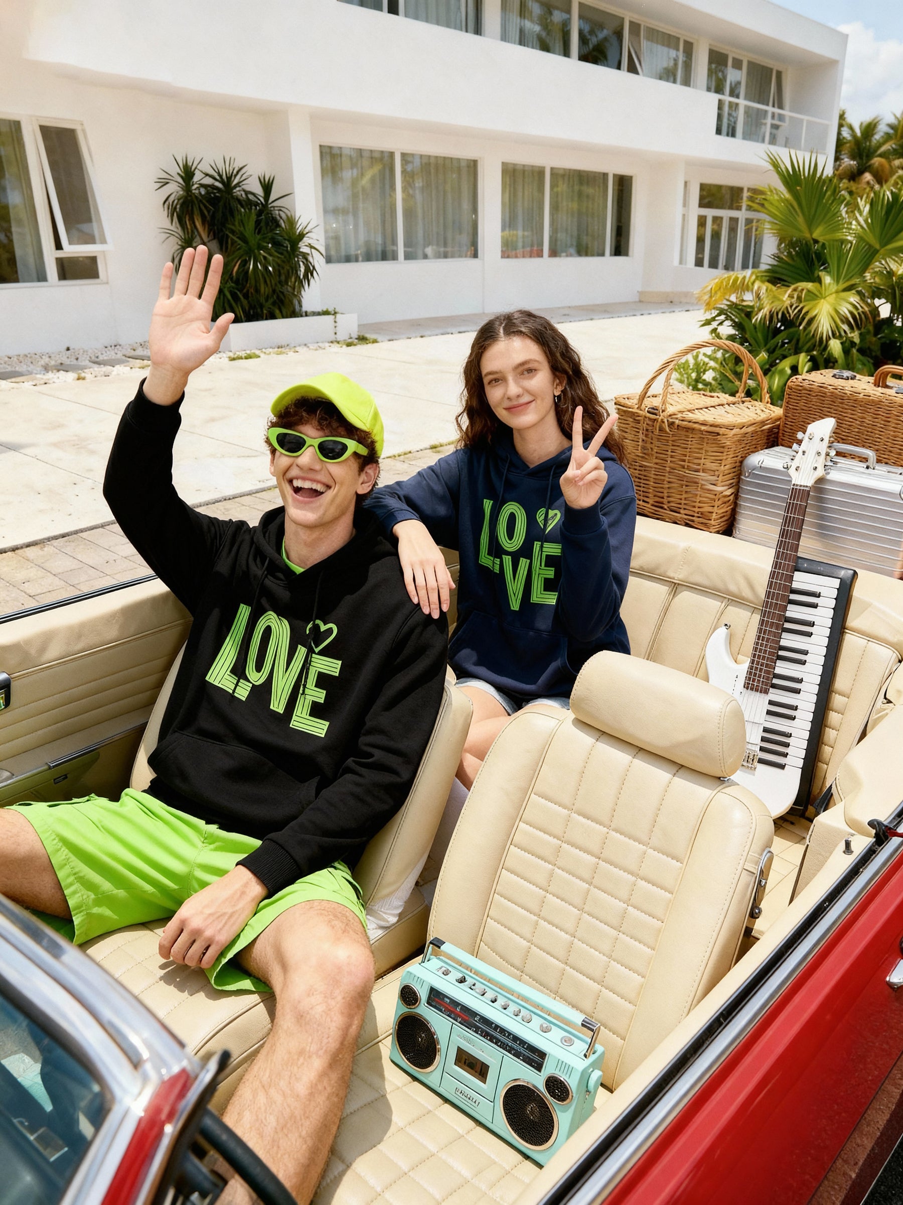 Vibe Love Couples Hoodie