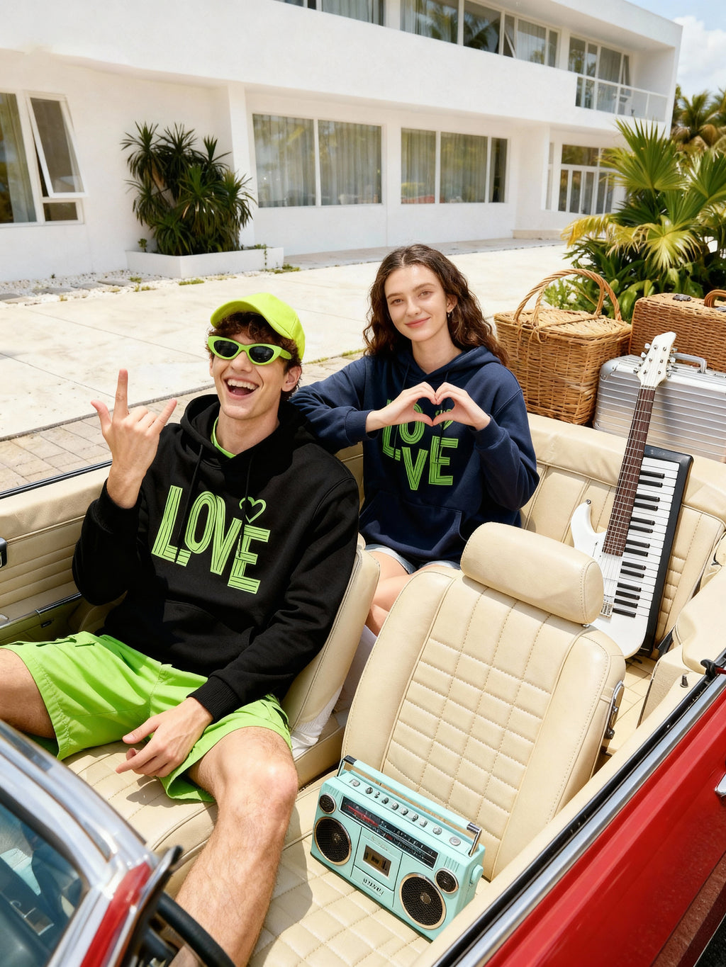 Vibe Love Couples Hoodie