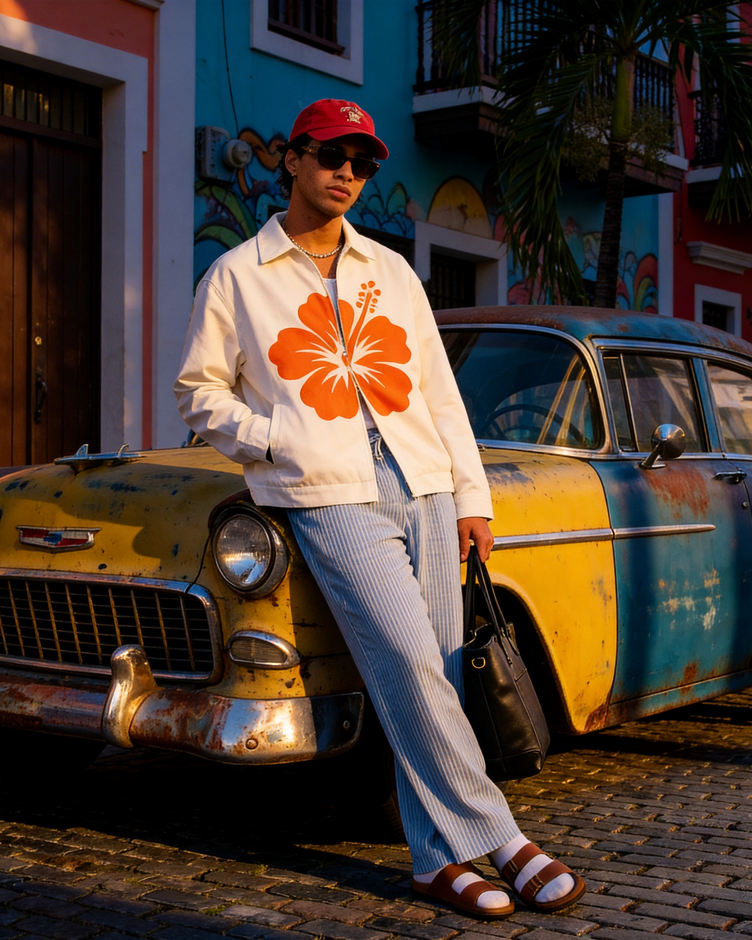 Sunset Flor de Maga Zip Coach Jacket