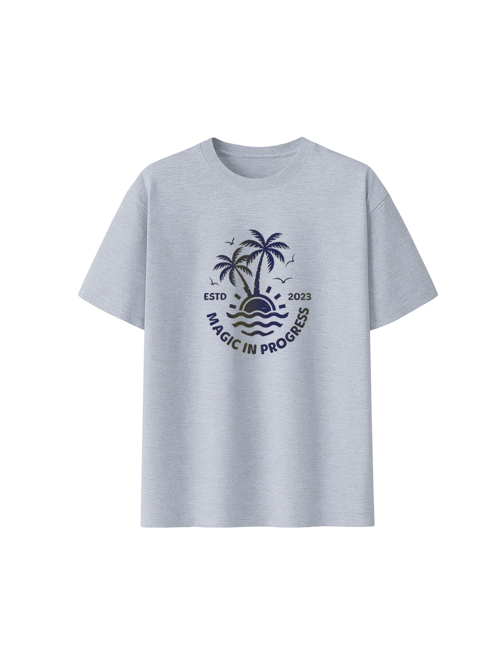 "Magic In Progress" Tropical Graphic T shirt