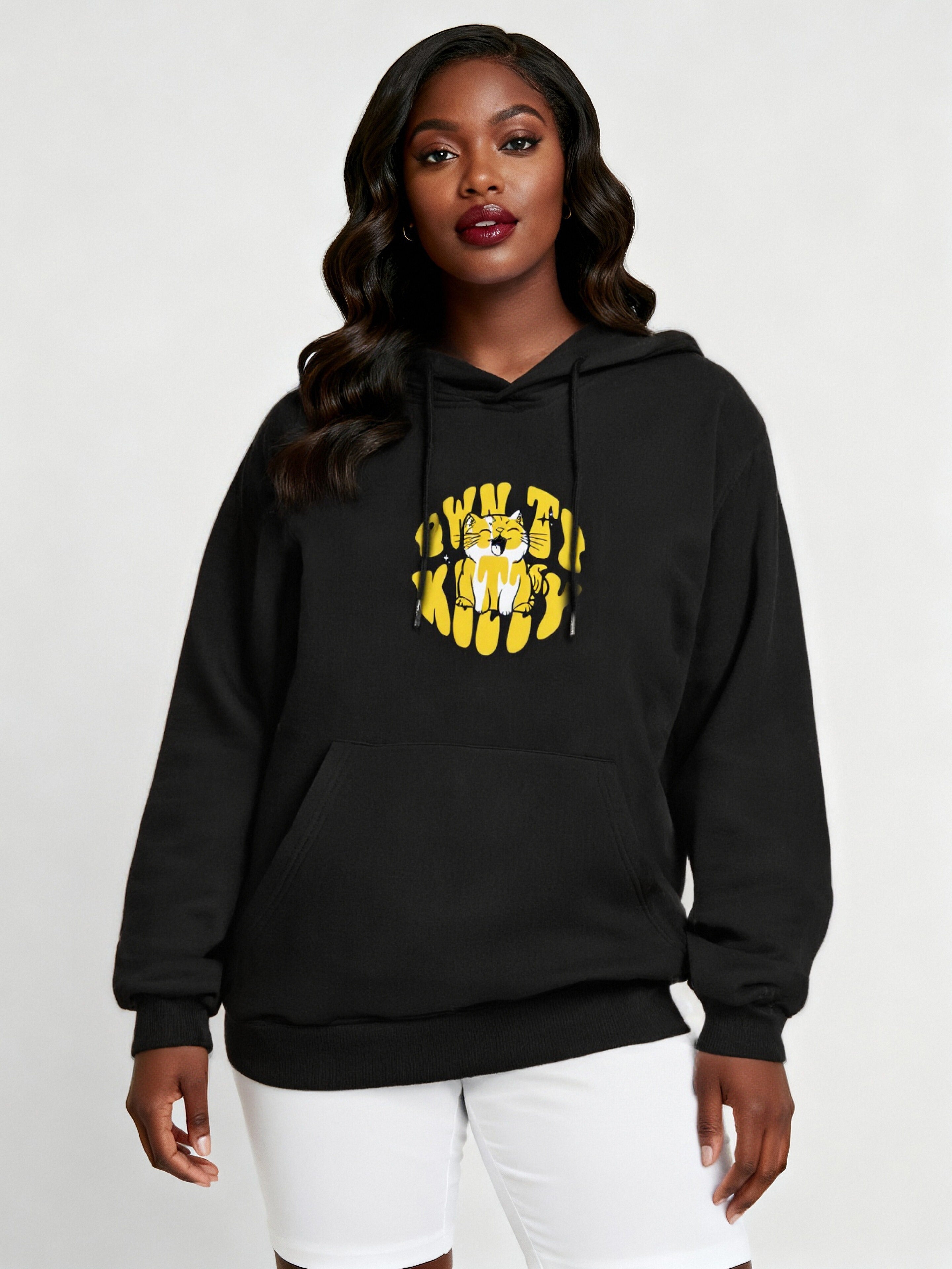 Youth Pop Cat Graphic Hoodie
