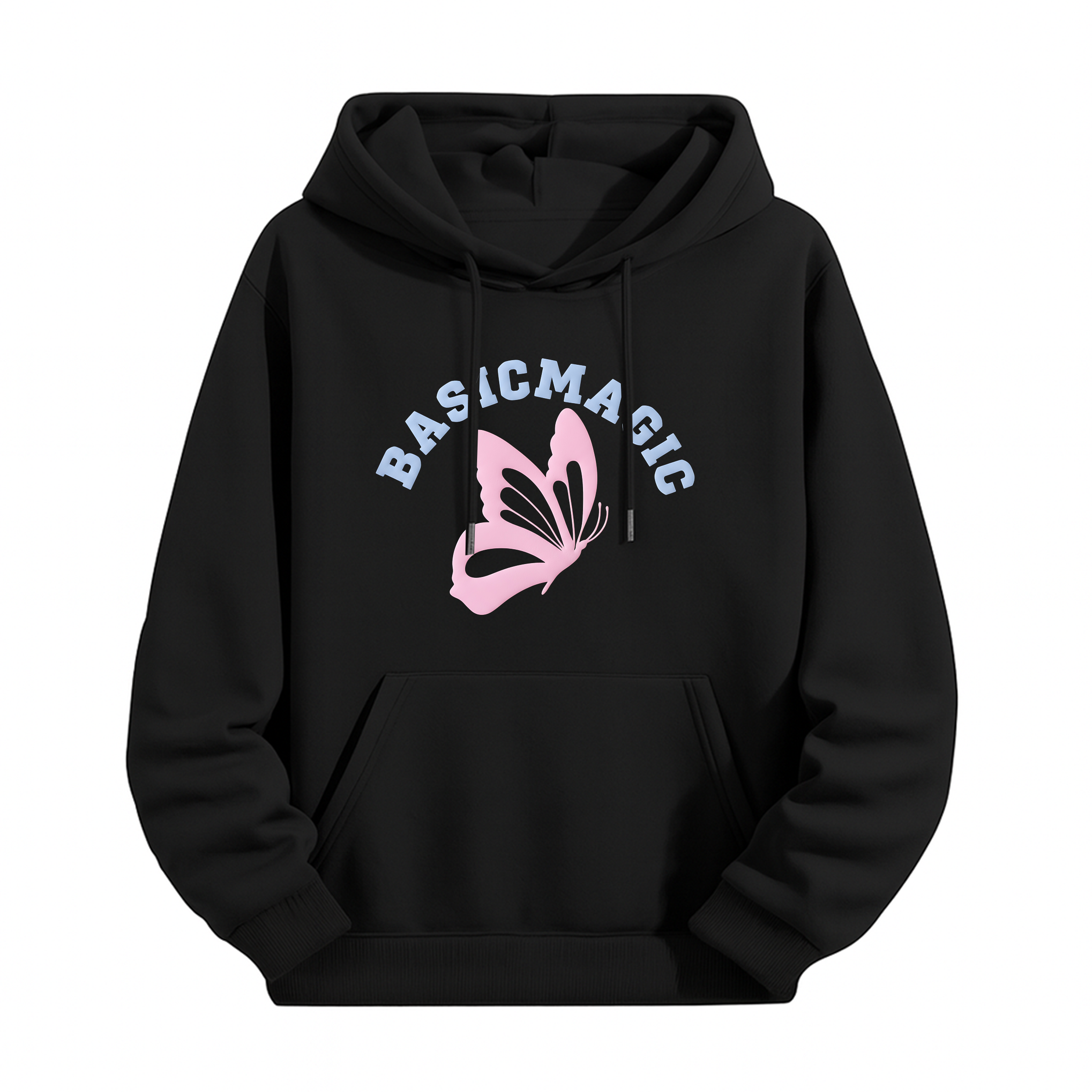 Pink Butterfly Sweet-Edgy Hoodie