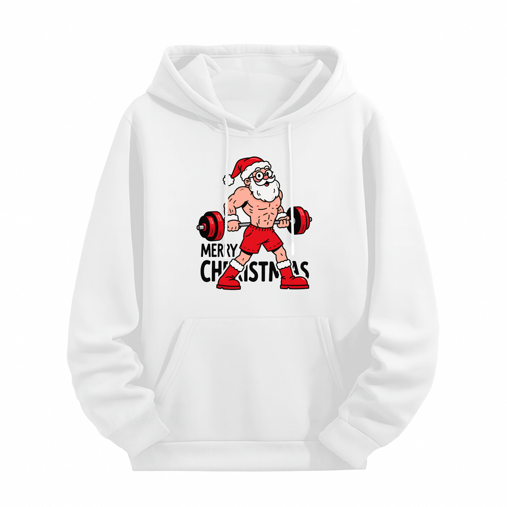 Fitness Santa Merry Christmas Hoodie