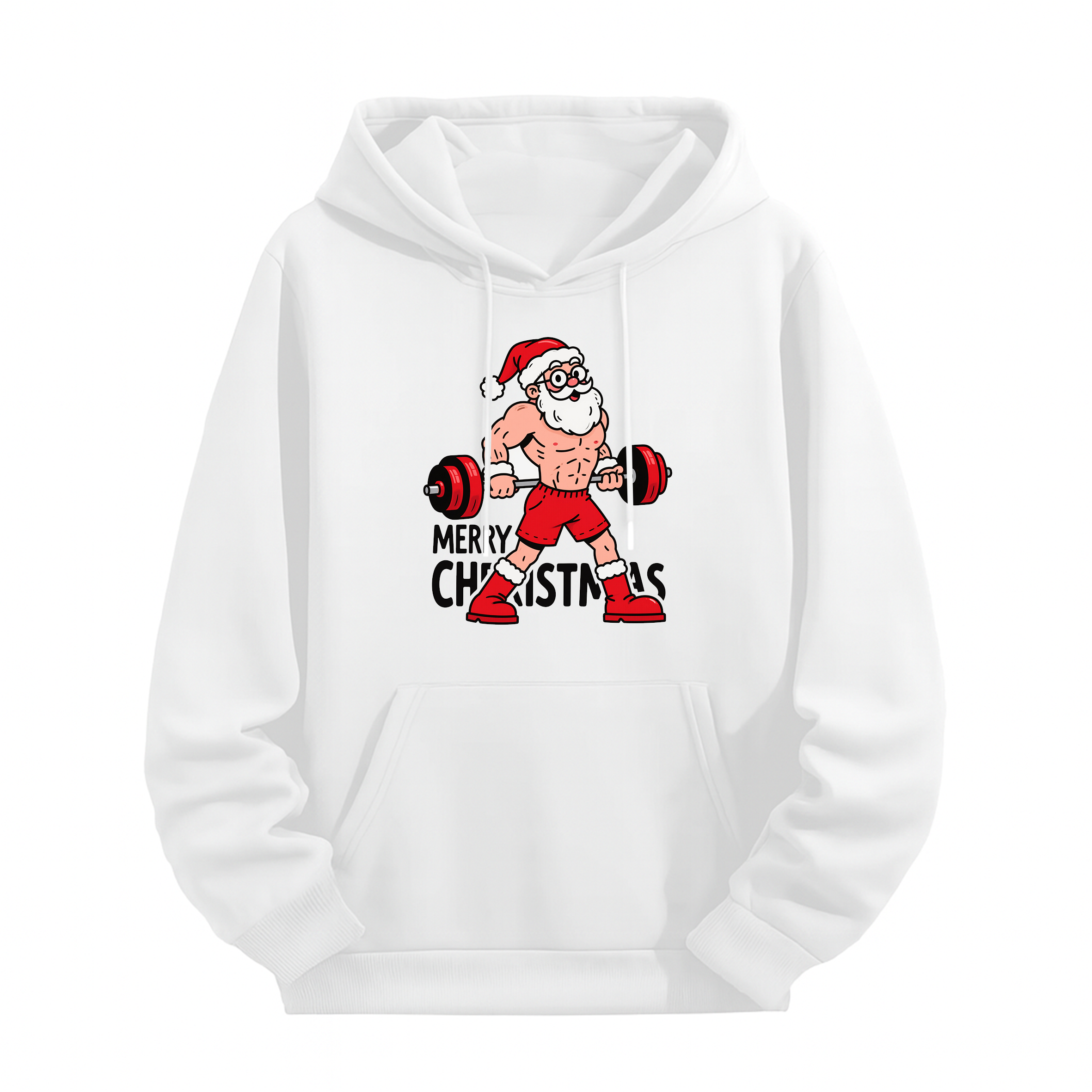 Fitness Santa Merry Christmas Hoodie