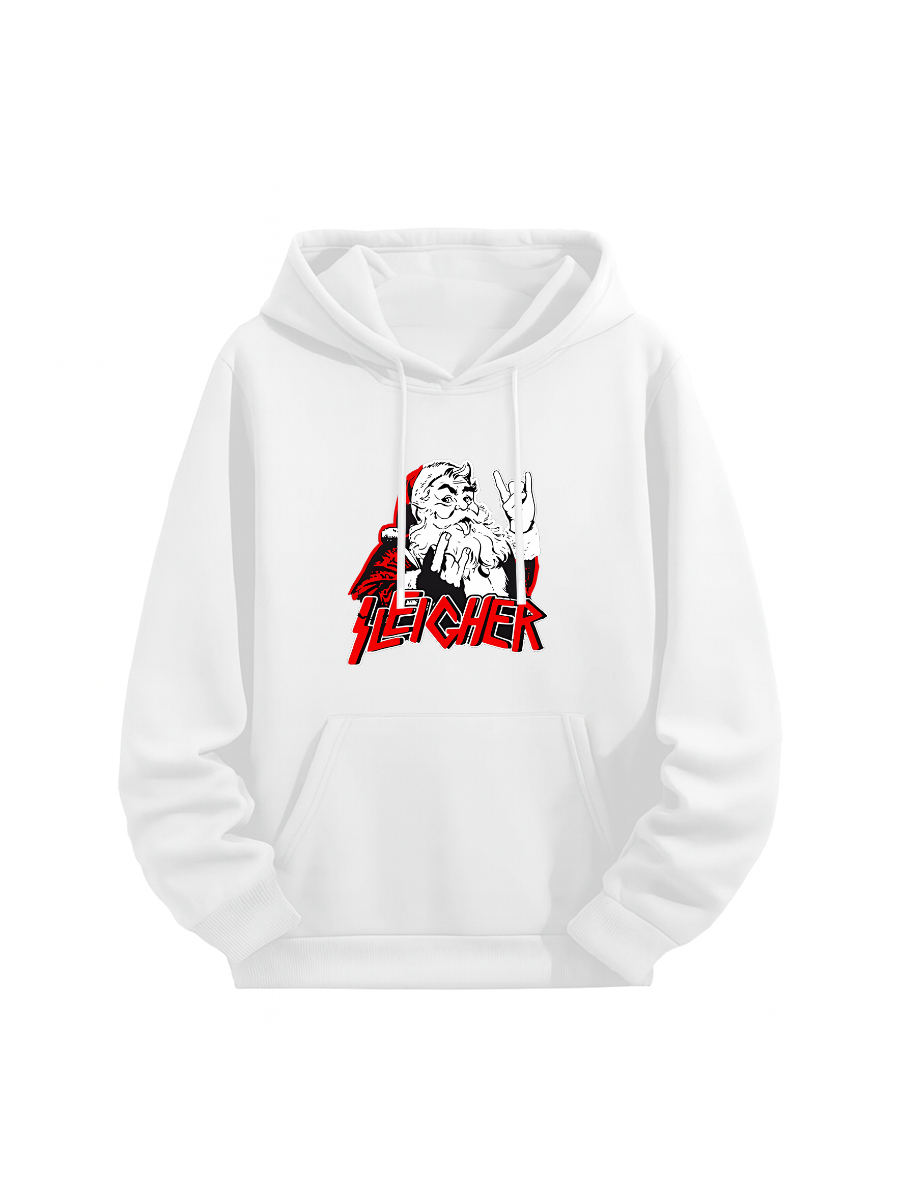 "Rock Santa Sleigher" Punk Style Christmas Hoodie
