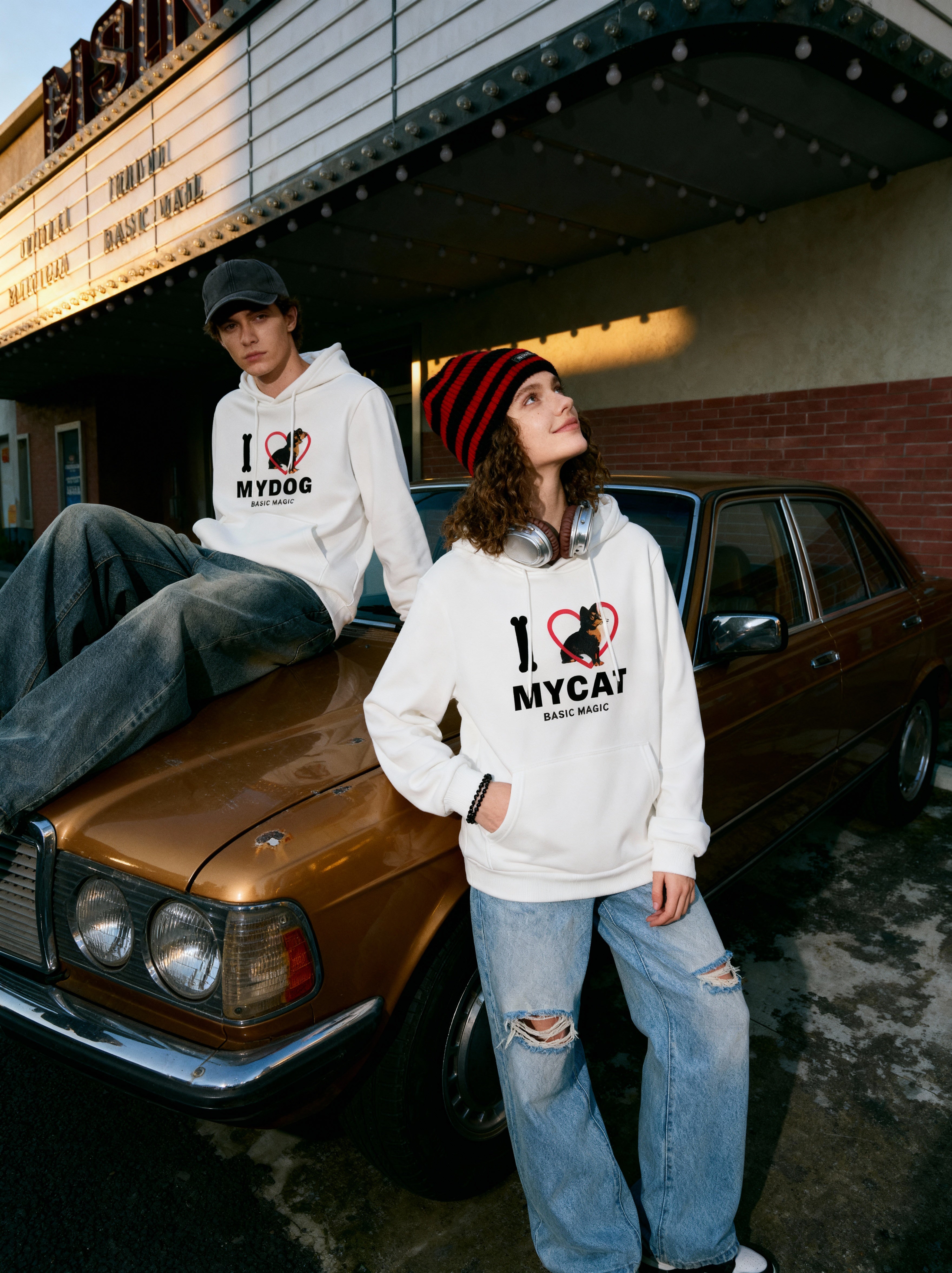 Casual Pet Love Couple Hoodies