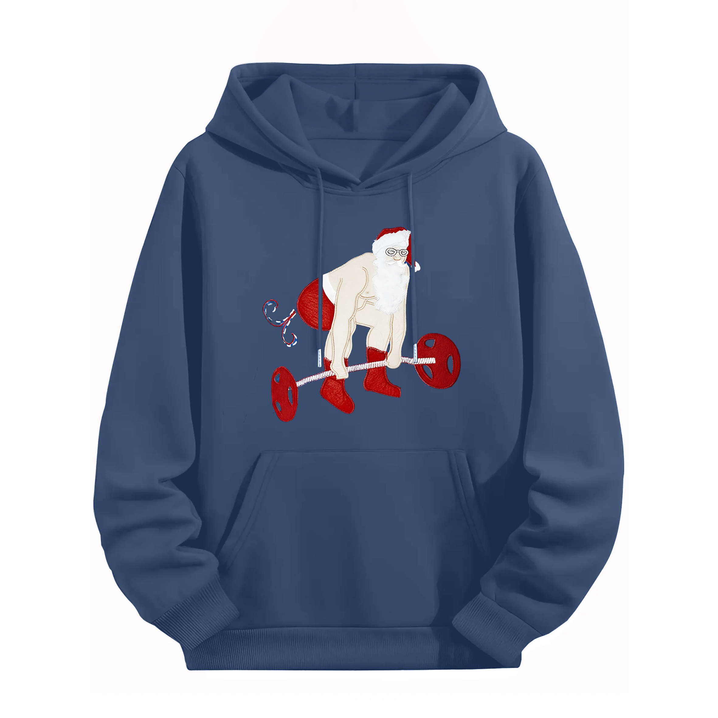 Bold Festive Muscular Santa Hoodie