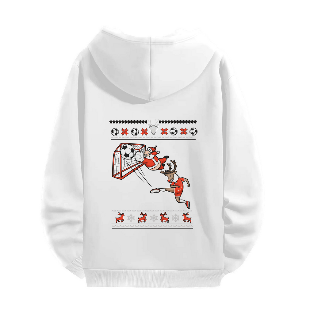 Soccer Santa Reindeer Christmas Hoodie