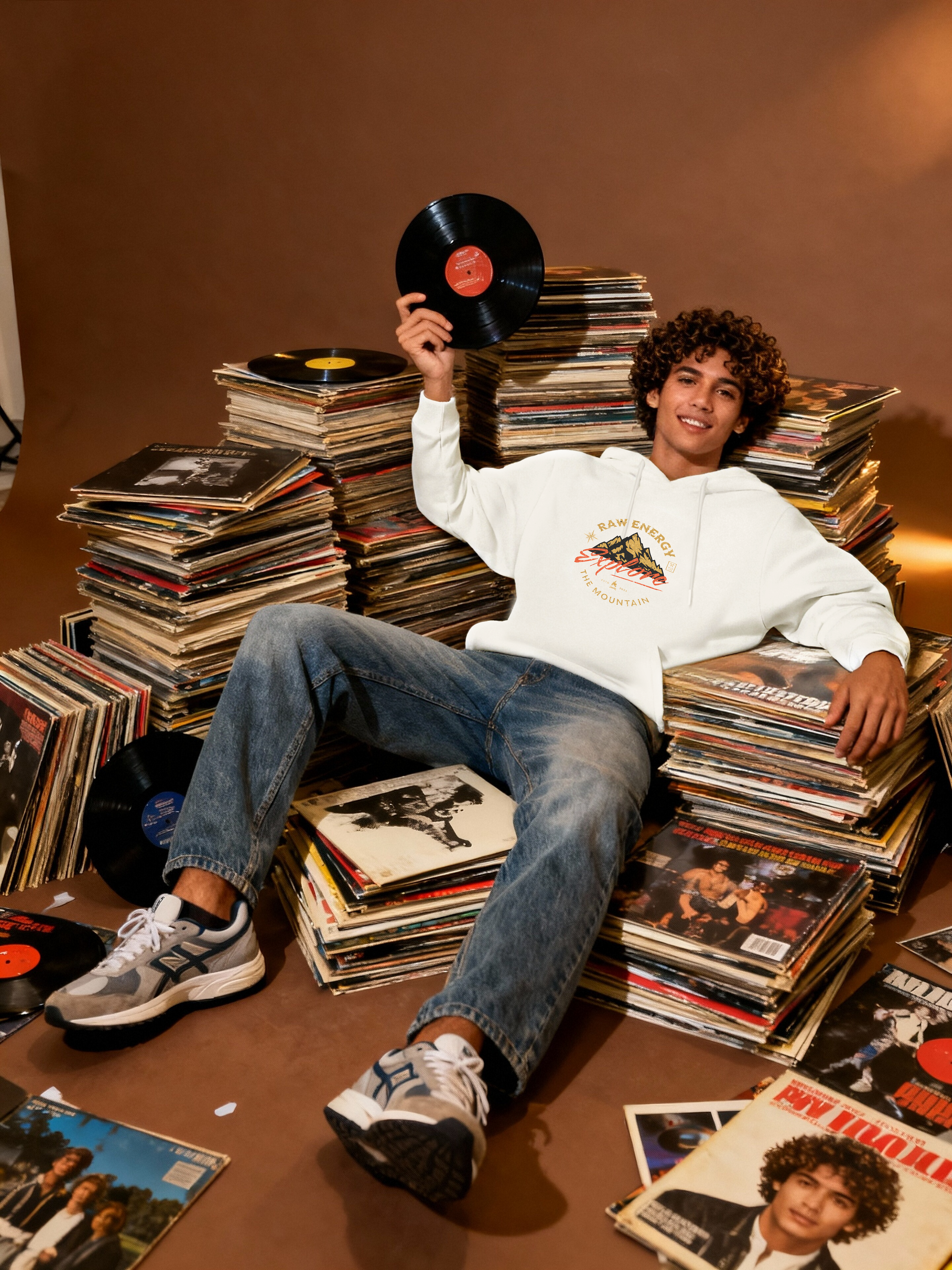 The Vintage “RAW ENERGY” Mountain Explorer Hoodie