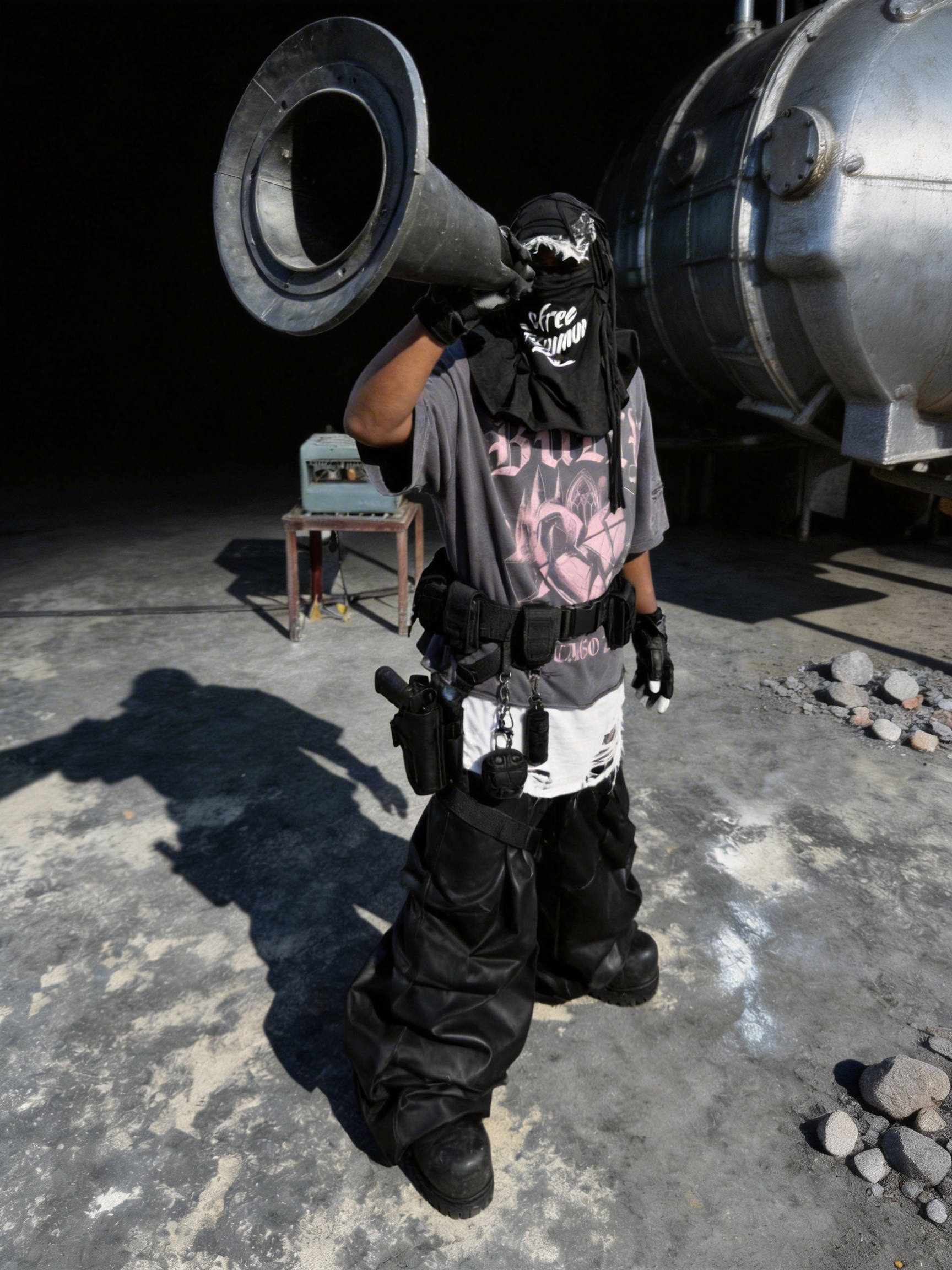 BASIC MAGIC “BULLY: CHICAGO 2026” Vintage Wash Graphic Tee — Heavyweight Gothic Street Fit