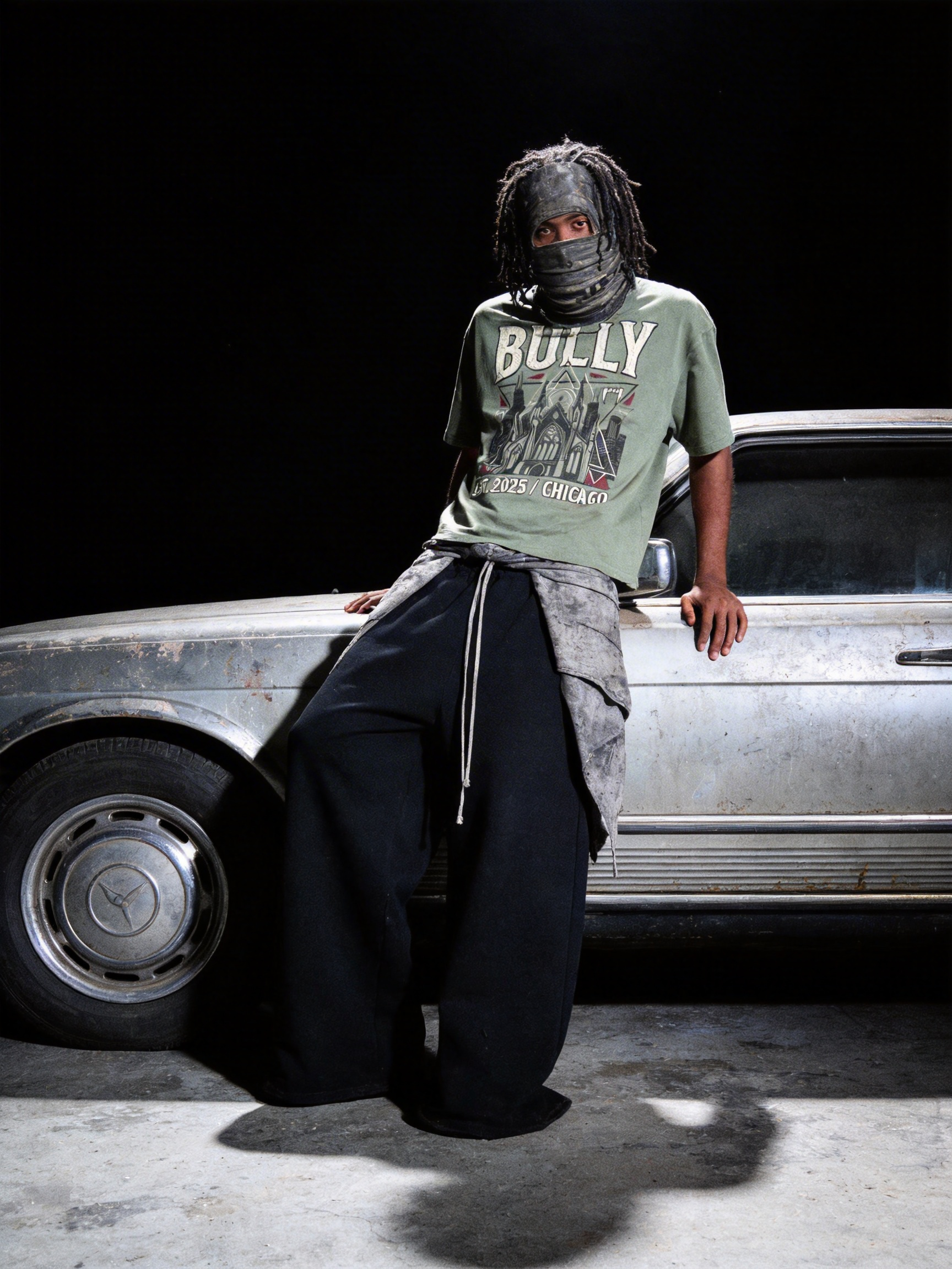 "CHICAGO GOTHIC" Heavyweight Washed Tee – BULLY Series