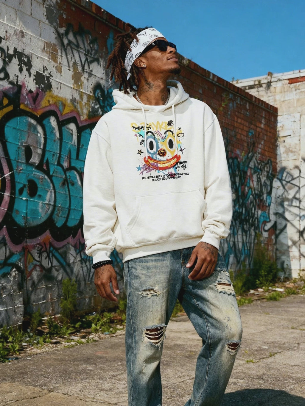 Graffiti Clown Statement Hoodie